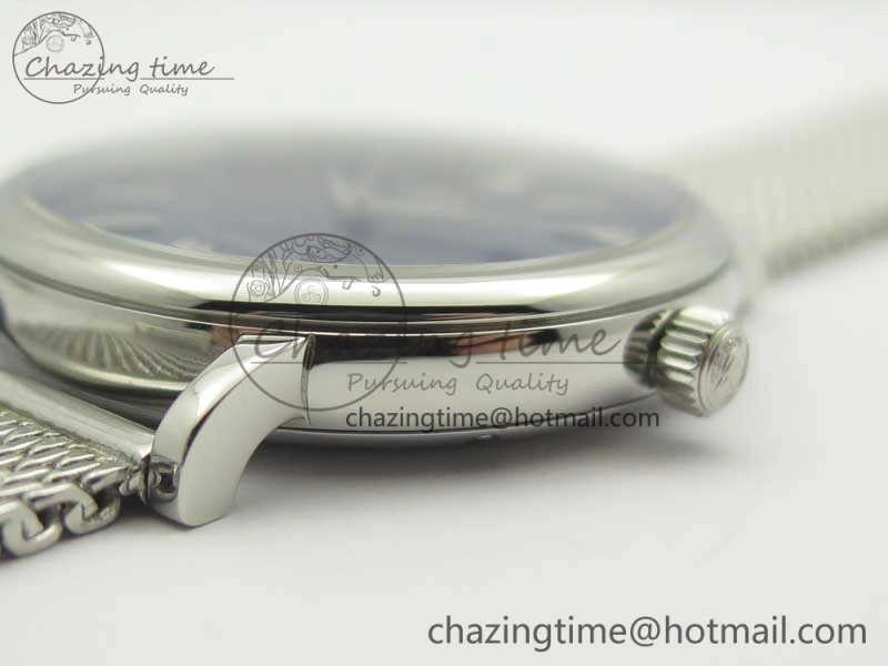 Portofino IW356501 SS V3 MK 1:1 Best Edition Blue Dial On SS Mesh Bracelet MIYOTA 9015