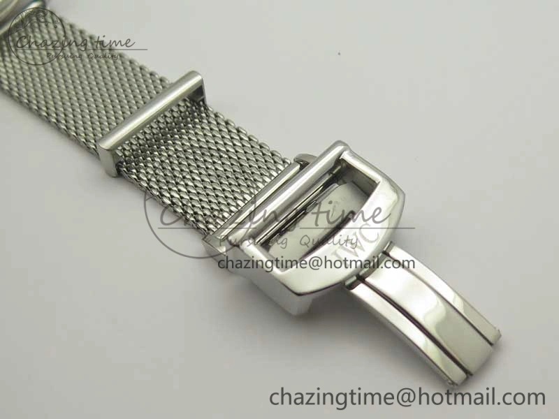 Portofino IW356501 SS V3 MK 1:1 Best Edition Blue Dial On SS Mesh Bracelet MIYOTA 9015
