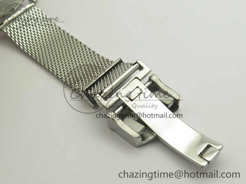 Portofino IW356501 SS V3 MK 1:1 Best Edition Blue Dial On SS Mesh Bracelet MIYOTA 9015