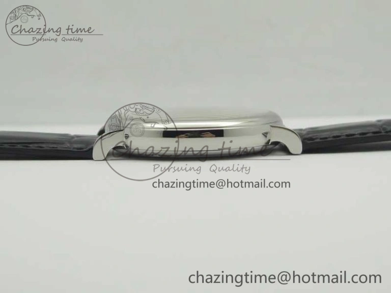Portofino IW356501 SS V3 MK 1:1 Best Edition White Dial Gold Markers On Black Leather Strap MIYOTA 9015