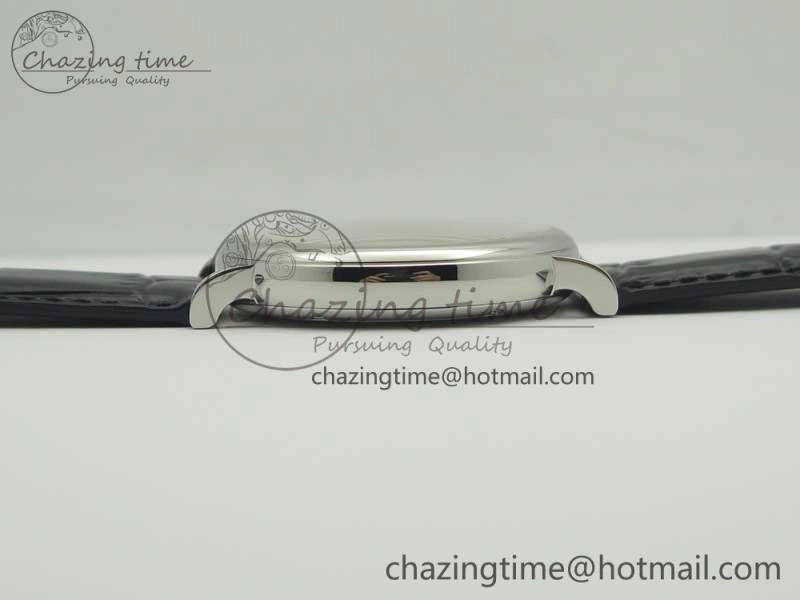 Portofino IW356501 SS V3 MK 1:1 Best Edition White Dial Gold Markers On Black Leather Strap MIYOTA 9015