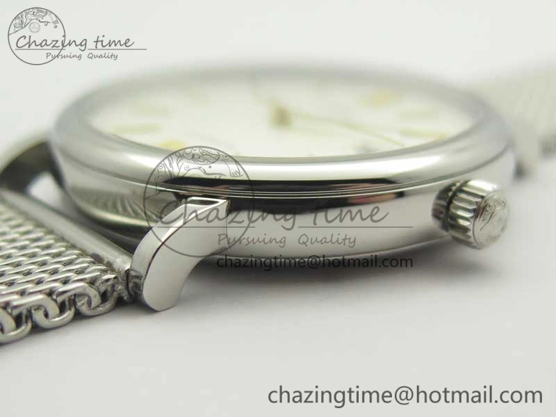 Portofino IW356501 SS V3 MK 1:1 Best Edition White Dial Gold Markers On SS Mesh Bracelet MIYOTA 9015
