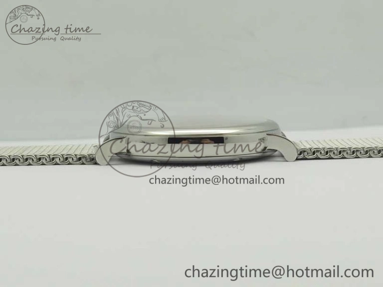 Portofino IW356501 SS V3 MK 1:1 Best Edition White Dial Gold Markers On SS Mesh Bracelet MIYOTA 9015