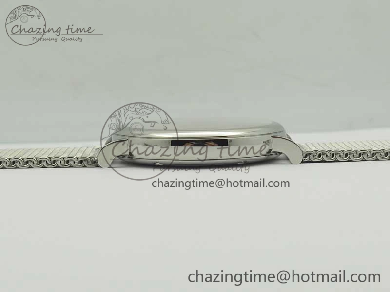 Portofino IW356501 SS V3 MK 1:1 Best Edition White Dial Gold Markers On SS Mesh Bracelet MIYOTA 9015