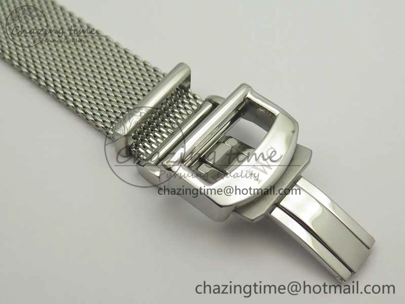 Portofino IW356501 SS V3 MK 1:1 Best Edition White Dial Gold Markers On SS Mesh Bracelet MIYOTA 9015