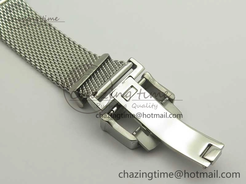 Portofino IW356501 SS V3 MK 1:1 Best Edition White Dial Gold Markers On SS Mesh Bracelet MIYOTA 9015