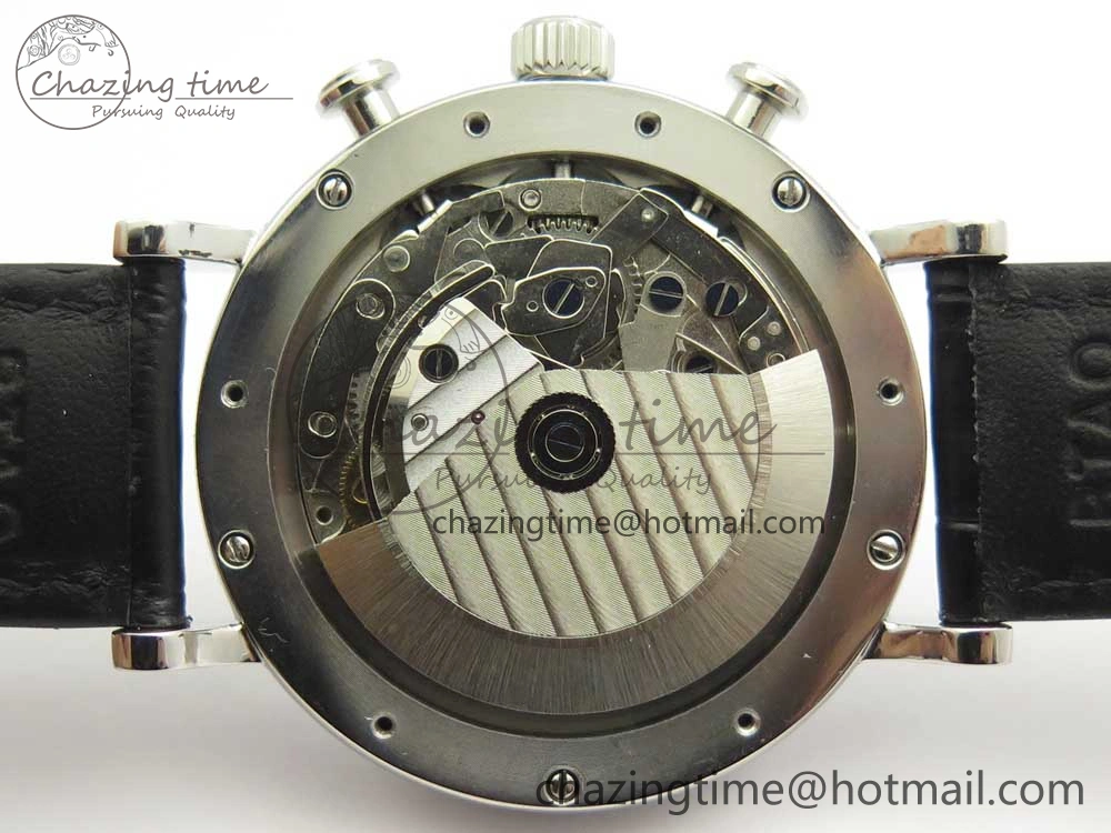 Portofino IW391001 SS ZK 1:1 Best Edition White Dial Silver Markers on Black Leather Strap A7750