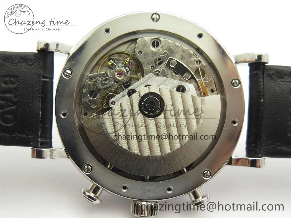 Portofino IW391001 SS ZK 1:1 Best Edition White Dial Silver Markers on Black Leather Strap A7750