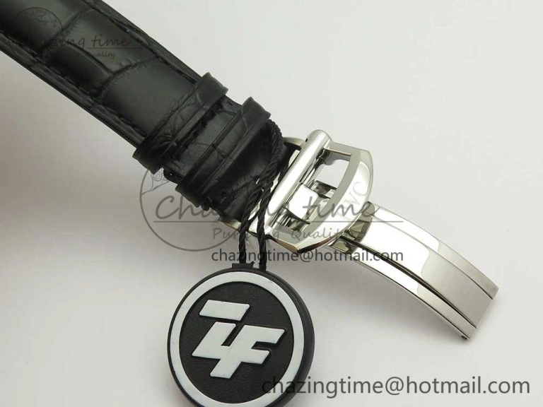 Portofino IW391001 SS ZK 1:1 Best Edition White Dial Silver Markers on Black Leather Strap A7750