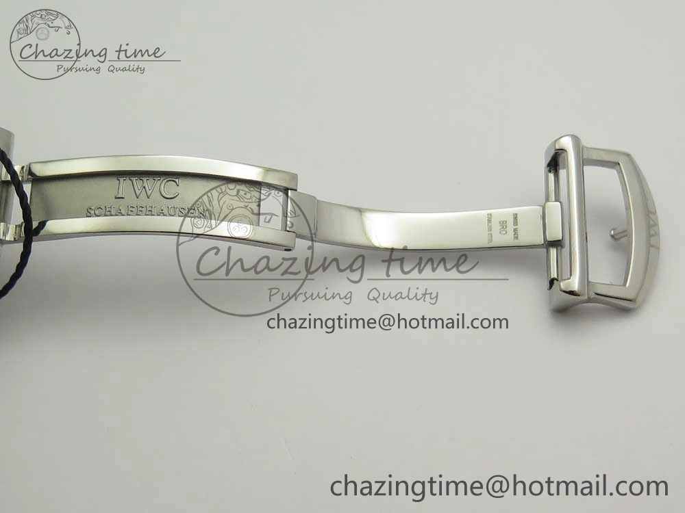 Portofino IW391001 SS ZK 1:1 Best Edition White Dial Silver Markers on Black Leather Strap A7750