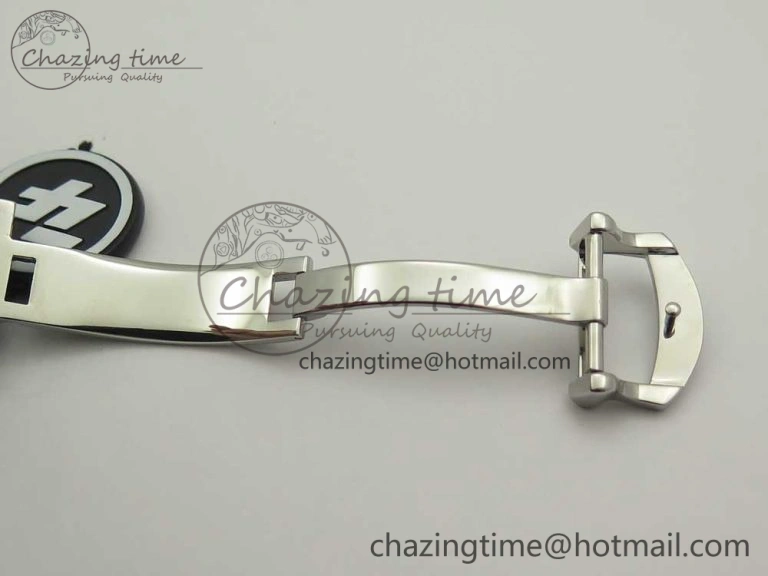 Portofino IW391022 SS ZK 1:1 Best Edition White Dial Gold Markers On Black Leather Strap A7750