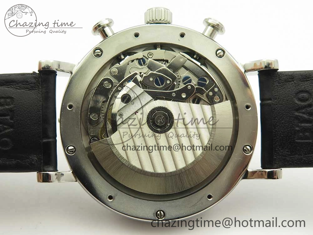 Portofino IW391022 SS ZK 1:1 Best Edition White Dial Gold Markers On Black Leather Strap A7750