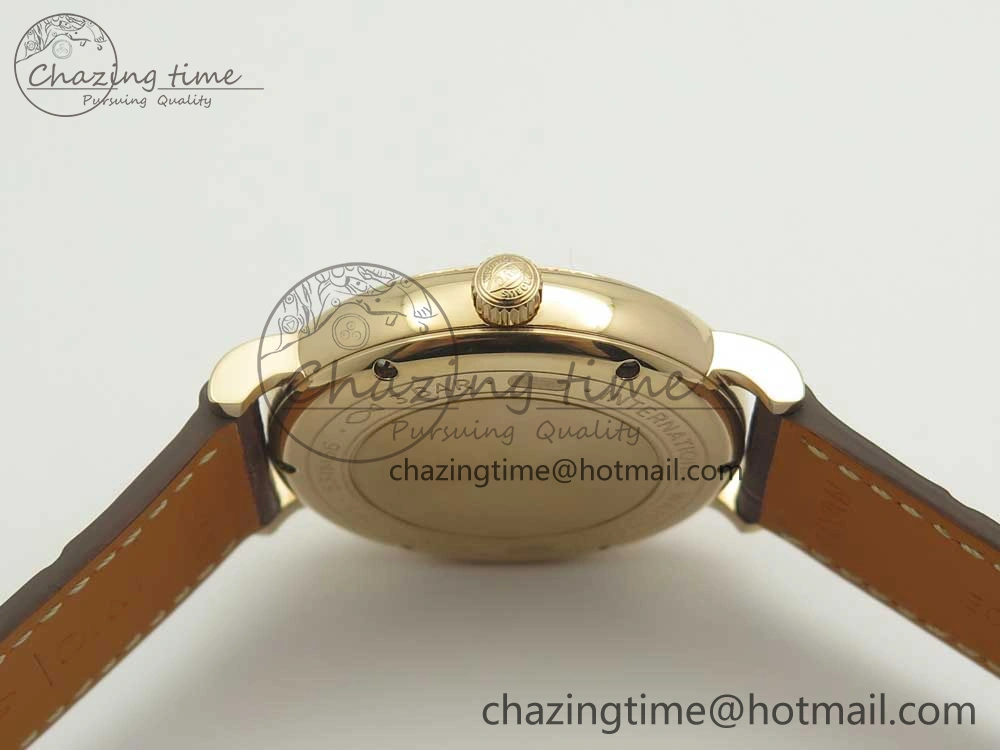 Portofino IW458101 Diamond Bezel RG MK 1:1 Best Edition Gray Dial On Brown Leather Strap MIYOTA 9015
