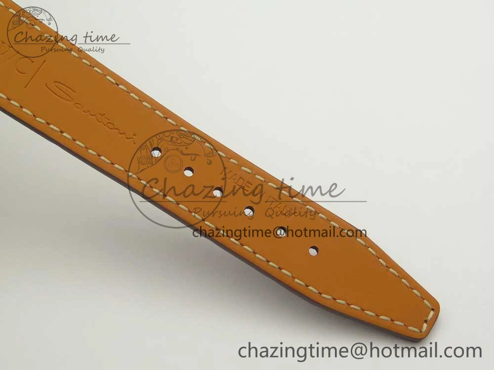 Portofino IW458101 Diamond Bezel RG MK 1:1 Best Edition Gray Dial On Brown Leather Strap MIYOTA 9015
