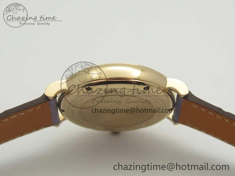 Portofino IW458101 Diamond Bezel RG MK 1:1 Best Edition Silver Dial On Purple Leather Strap MIYOTA 9015