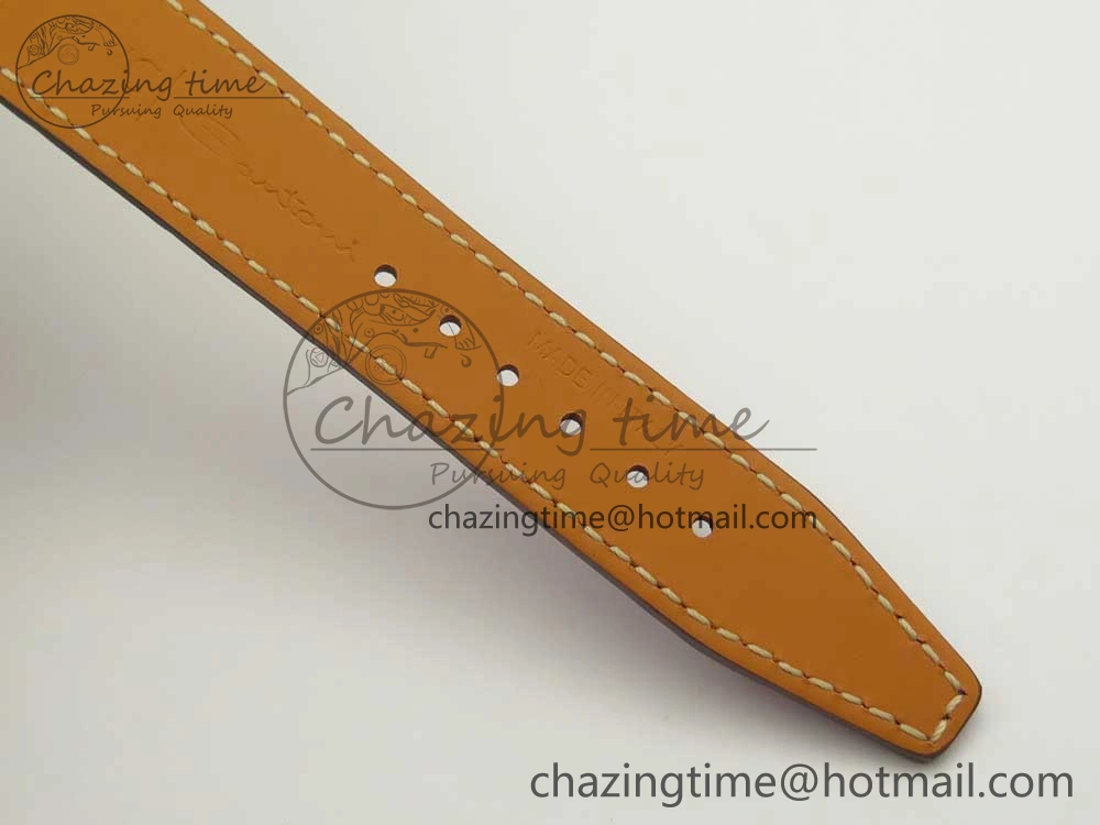 Portofino IW458101 Diamond Bezel SS MK 1:1 Best Edition Silver Dial On Purple Leather Strap MIYOTA 9015