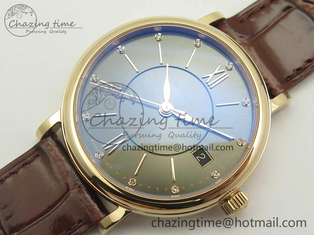 Portofino IW458101 RG MK 1:1 Best Edition Gray Dial On Brown Leather Strap MIYOTA 9015