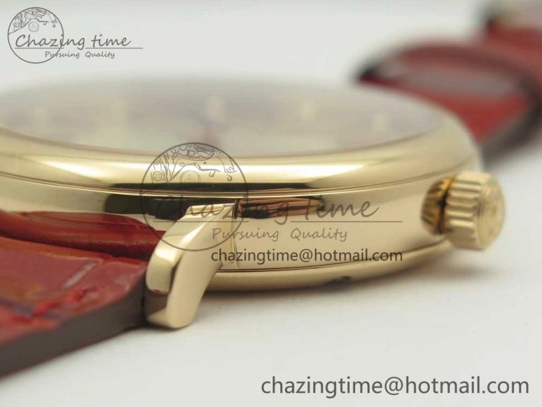Portofino IW458101 RG MK 1:1 Best Edition Silver Dial On Red Leather Strap MIYOTA 9015