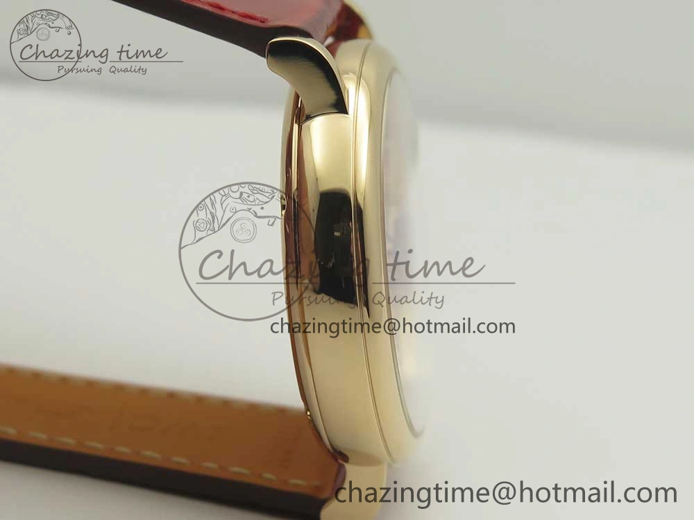 Portofino IW458101 RG MK 1:1 Best Edition Silver Dial On Red Leather Strap MIYOTA 9015