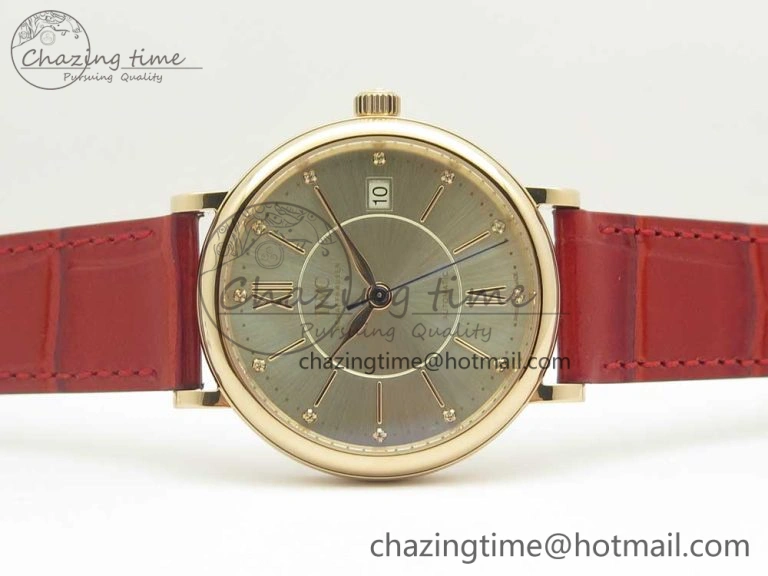 Portofino IW458101 RG MK 1:1 Best Edition Silver Dial On Red Leather Strap MIYOTA 9015