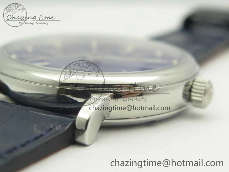 Portofino IW458101 SS MK 1:1 Best Edition Blue Dial On Blue Leather Strap MIYOTA 9015