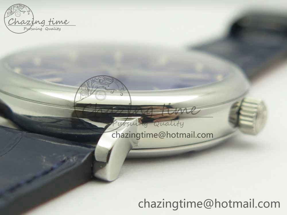 Portofino IW458101 SS MK 1:1 Best Edition Blue Dial On Blue Leather Strap MIYOTA 9015