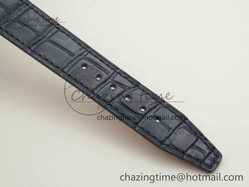 Portofino IW458101 SS MK 1:1 Best Edition Blue Dial On Blue Leather Strap MIYOTA 9015