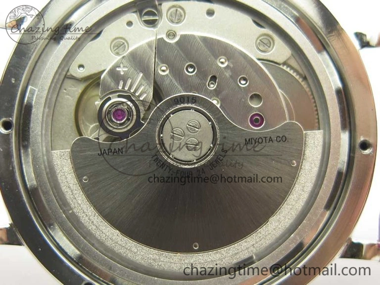 Portofino IW458101 SS MK 1:1 Best Edition Blue Dial On Blue Leather Strap MIYOTA 9015