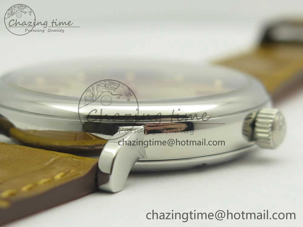 Portofino IW458101 SS MK 1:1 Best Edition Silver Dial On Brown Leather Strap MIYOTA 9015