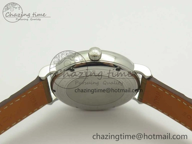 Portofino IW458101 SS MK 1:1 Best Edition Silver Dial On Brown Leather Strap MIYOTA 9015