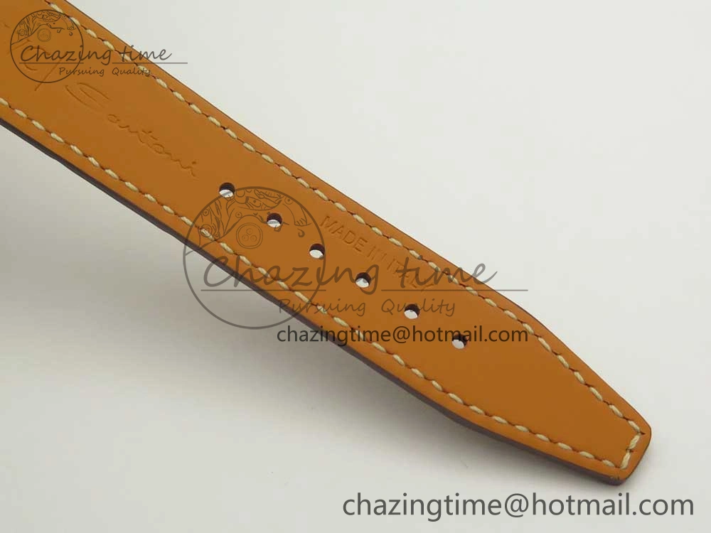 Portofino IW458101 SS MK 1:1 Best Edition Silver Dial On Brown Leather Strap MIYOTA 9015