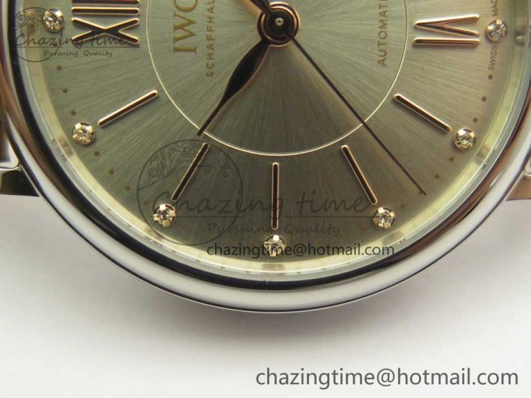 Portofino IW458101 SS MK 1:1 Best Edition Silver Dial On Brown Leather Strap MIYOTA 9015