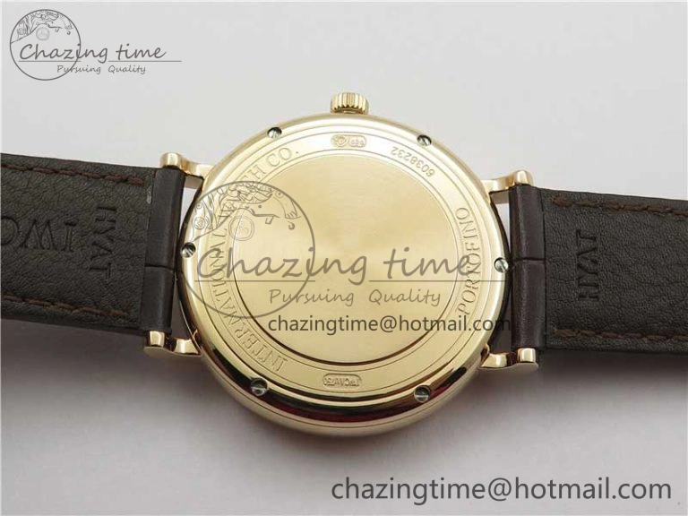 Portofino IW459402 RG MKS 1:1 Best Edition White Dial on Brown Leather Strap Miyota 9015