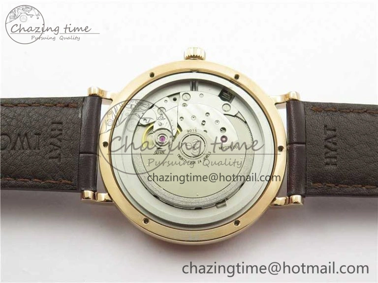 Portofino IW459402 RG MKS 1:1 Best Edition White Dial on Brown Leather Strap Miyota 9015