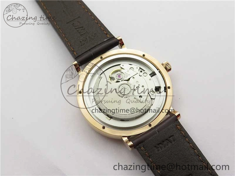 Portofino IW459402 RG MKS 1:1 Best Edition White Dial on Brown Leather Strap Miyota 9015