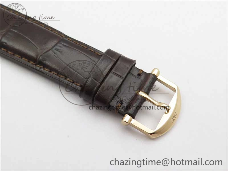 Portofino IW459402 RG MKS 1:1 Best Edition White Dial on Brown Leather Strap Miyota 9015