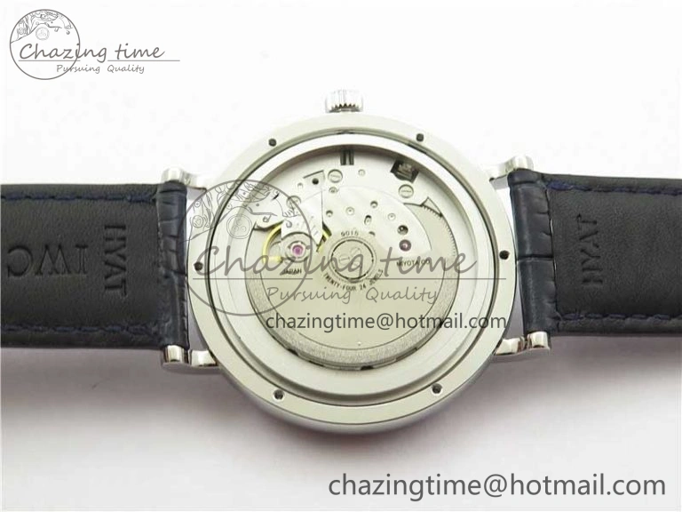 Portofino IW459402 SS MKS 1:1 Best Edition Blue Dial on Blue Leather Strap Miyota 9015