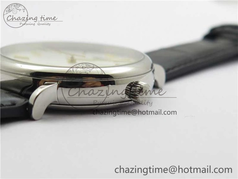 Portofino IW459402 SS MKS 1:1 Best Edition White Dial on Black Leather Strap Miyota 9015