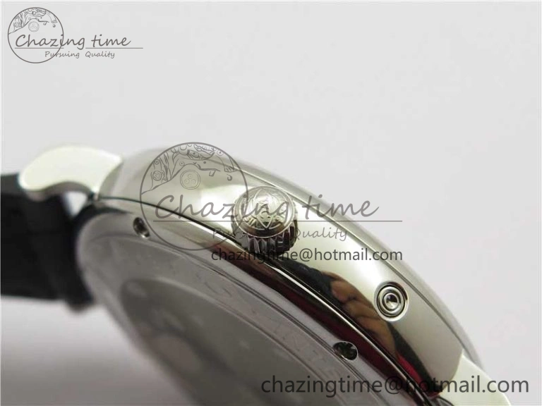 Portofino IW459402 SS MKS 1:1 Best Edition White Dial on Black Leather Strap Miyota 9015