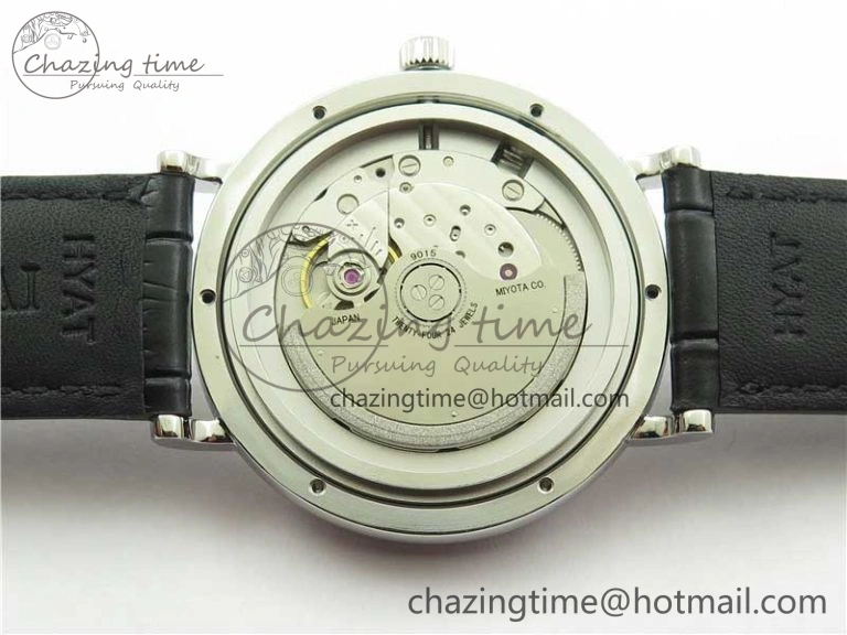 Portofino IW459402 SS MKS 1:1 Best Edition White Dial on Black Leather Strap Miyota 9015