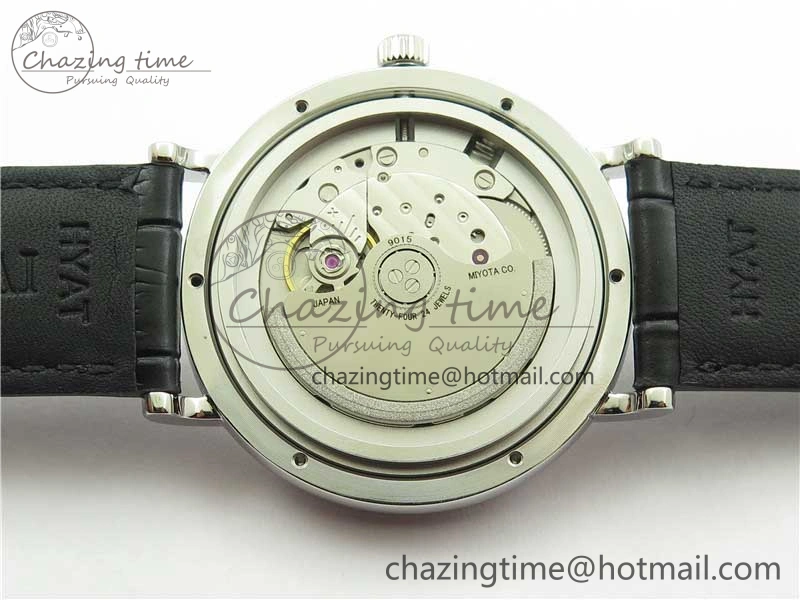 Portofino IW459402 SS MKS 1:1 Best Edition White Dial on Black Leather Strap Miyota 9015