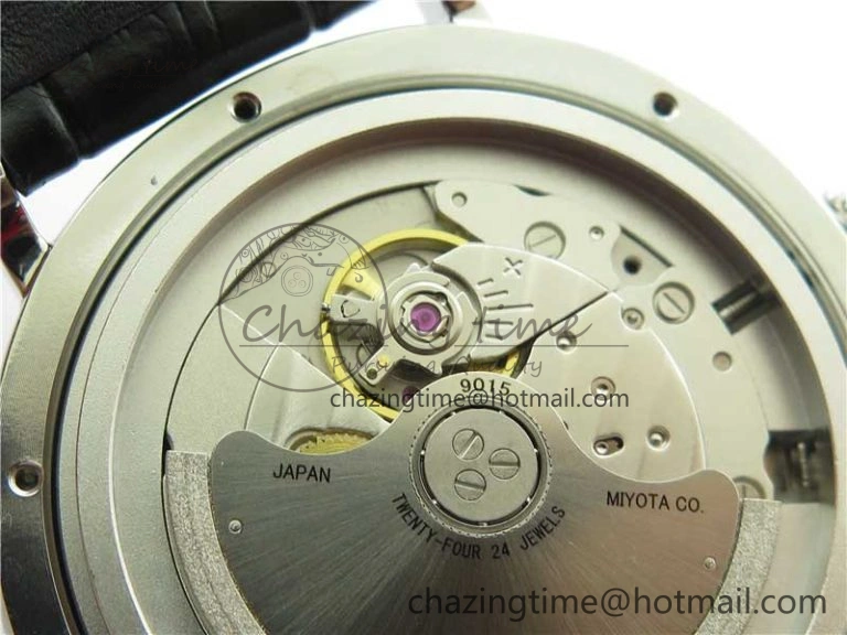 Portofino IW459402 SS MKS 1:1 Best Edition White Dial on Black Leather Strap Miyota 9015