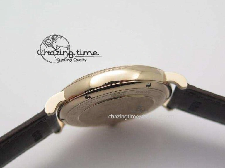 Portofino RG MKF 1:1 V2 Best Edition Diamond Bezel Silver Dial On Brown Leather Strap A2892