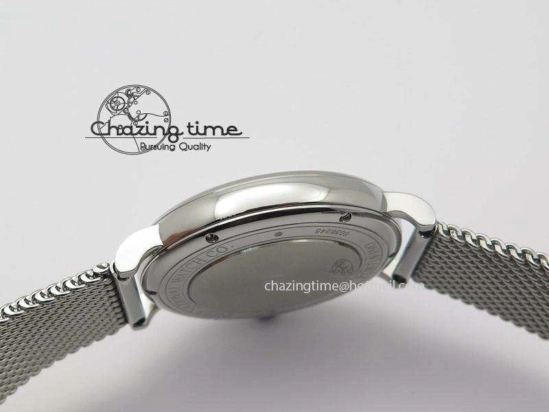 Portofino SCHAFFHAUSEN SS MKF 1:1 Best Edition Black Dial On Mesh Bracelet A2892