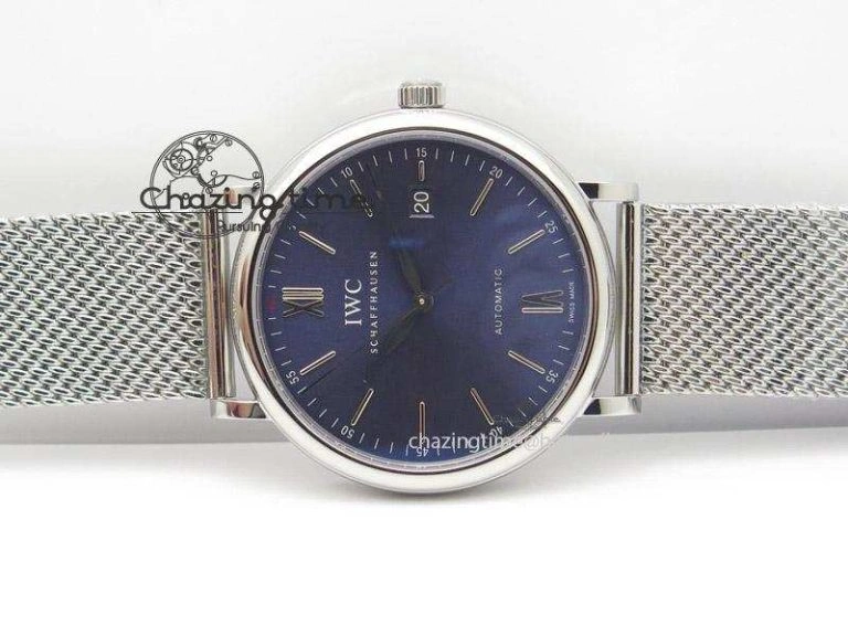 Portofino SCHAFFHAUSEN SS MKF 1:1 Best Edition Blue Dial On Mesh Bracelet A2892