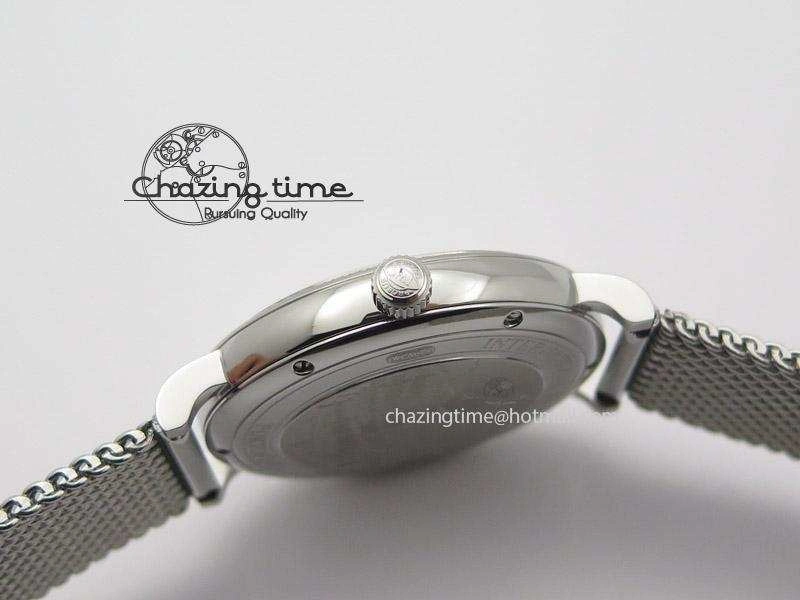 Portofino SCHAFFHAUSEN SS MKF 1:1 Best Edition Silver Dial Diamond On Mesh Bracelet A2892