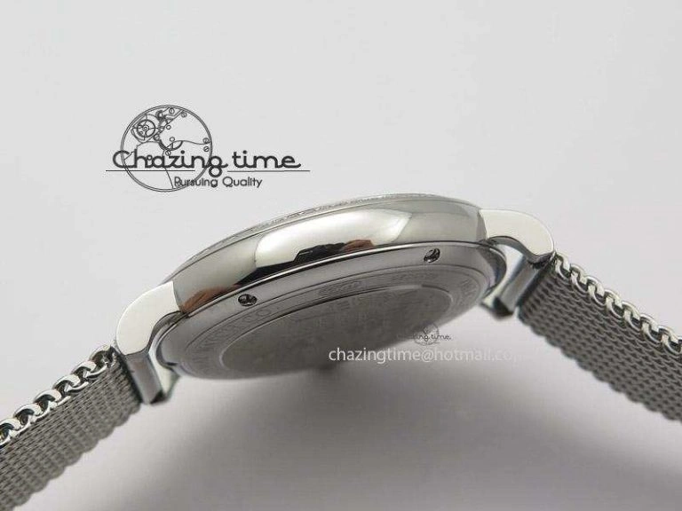 Portofino SCHAFFHAUSEN SS MKF 1:1 Best Edition Silver Dial Diamond On Mesh Bracelet A2892