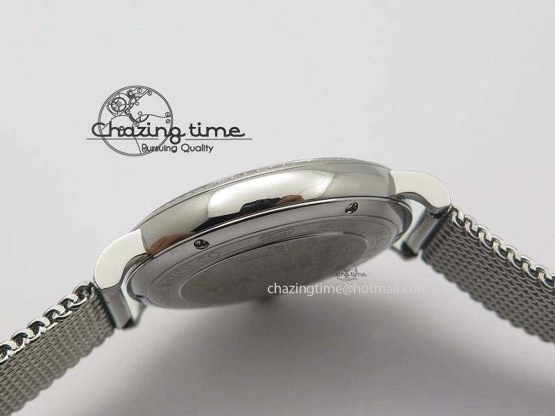 Portofino SCHAFFHAUSEN SS MKF 1:1 Best Edition Silver Dial Diamond On Mesh Bracelet A2892