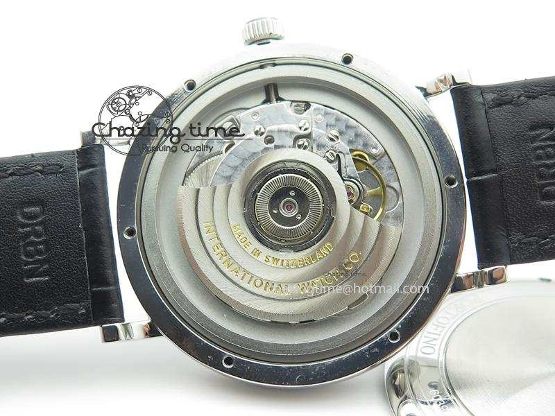 Portofino SCHAFFHAUSEN SS MKF 1:1 V2 Best Edition Black Dial On Black Leather Strap A2892
