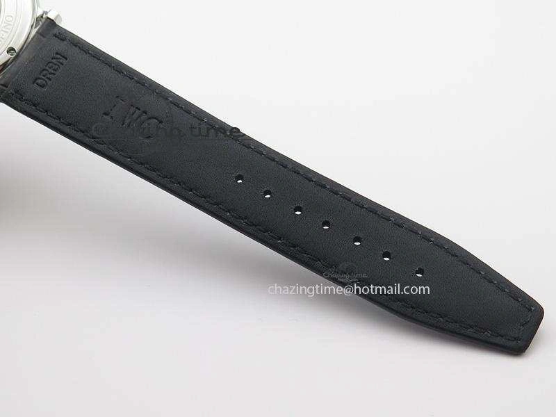 Portofino SCHAFFHAUSEN SS MKF 1:1 V2 Best Edition Black Dial On Black Leather Strap A2892